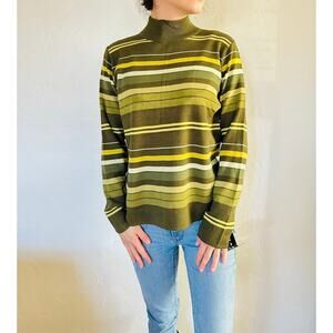 Vintage Rafael Green Striped Sweater